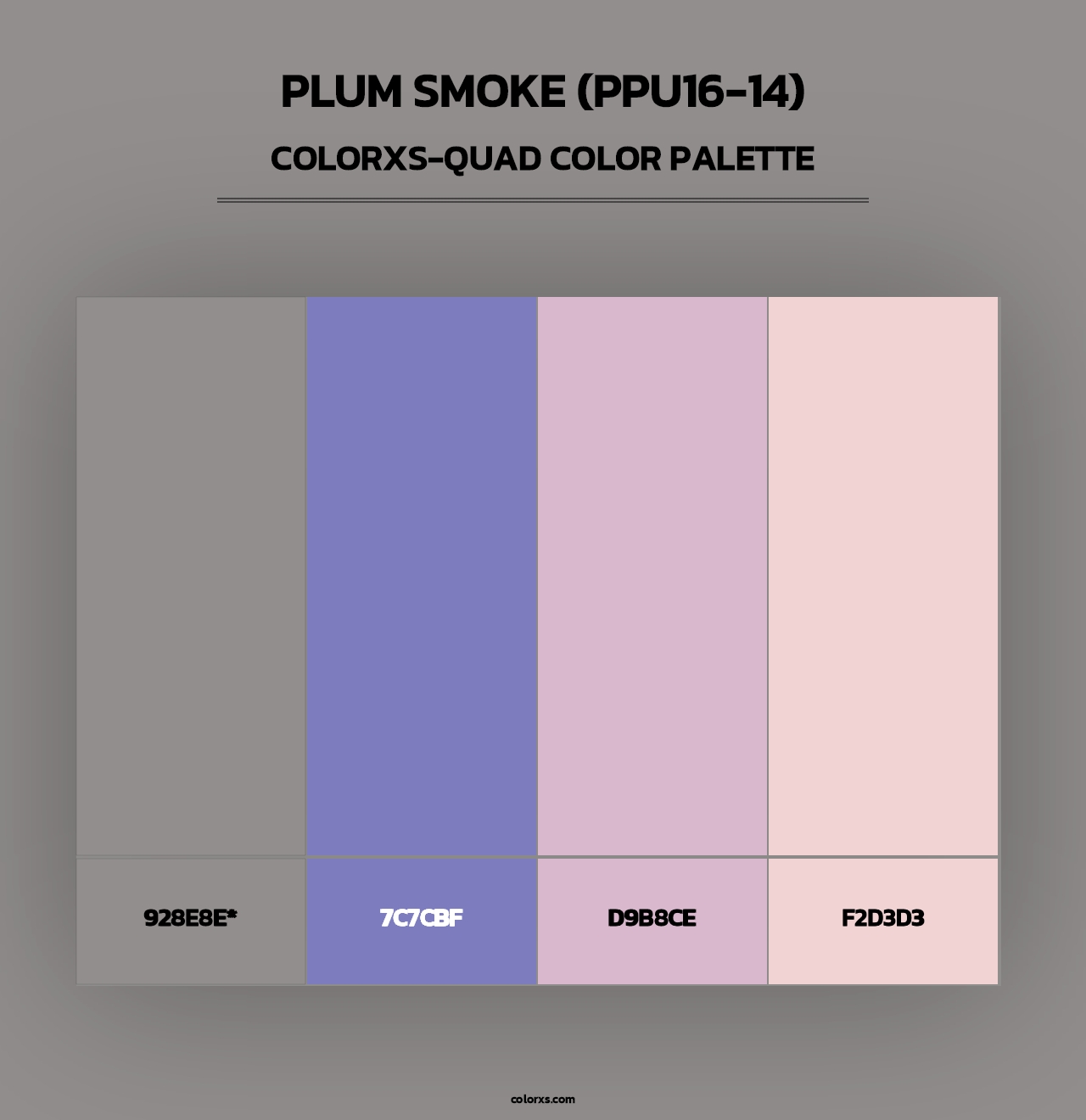 Plum Smoke (PPU16-14) - Colorxs Quad Palette