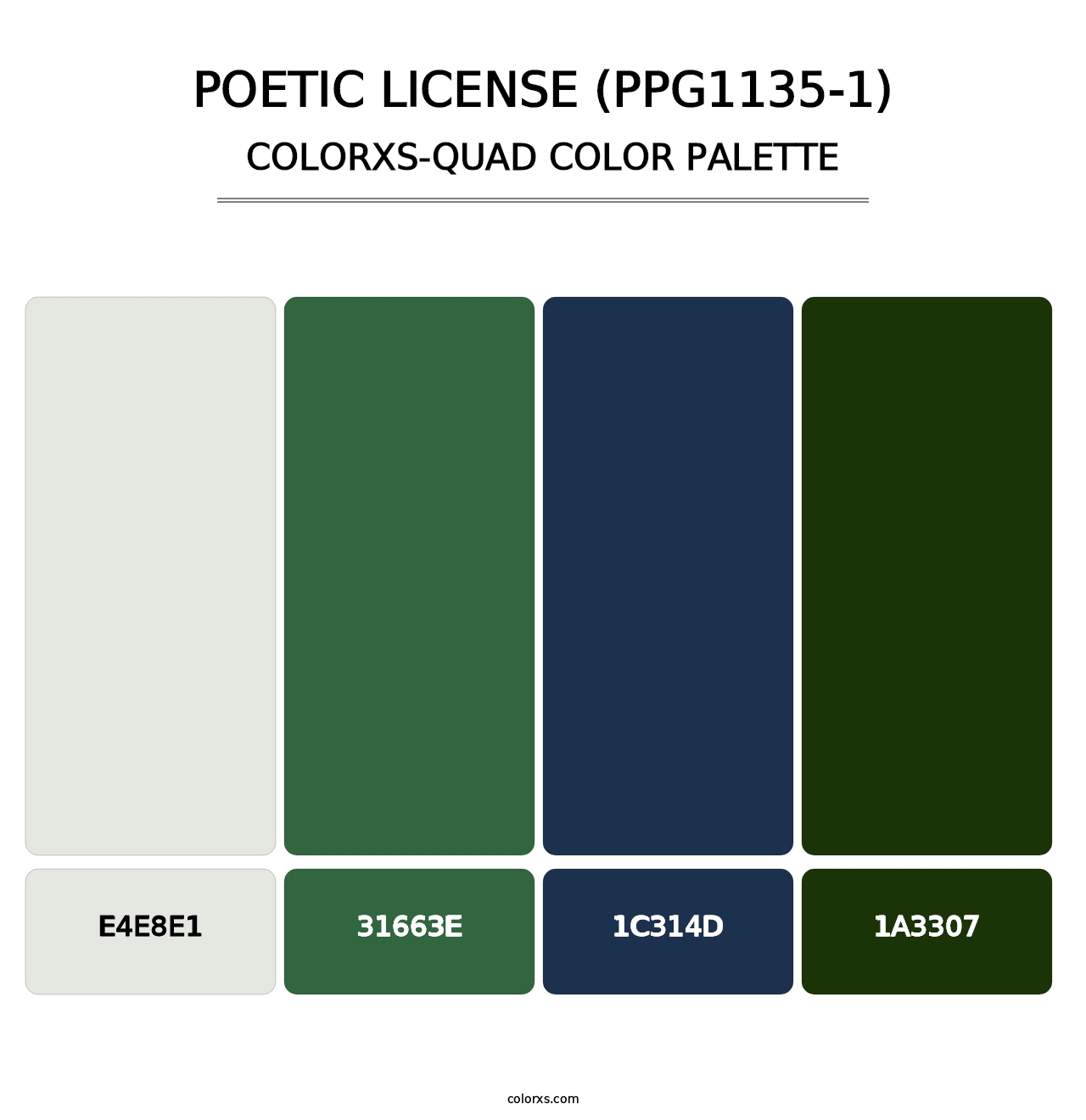 Poetic License (PPG1135-1) - Colorxs Quad Palette
