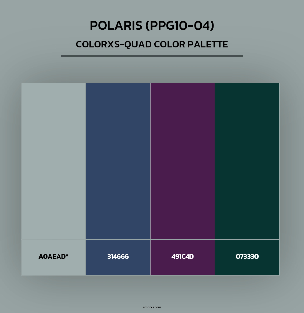 Polaris (PPG10-04) - Colorxs Quad Palette