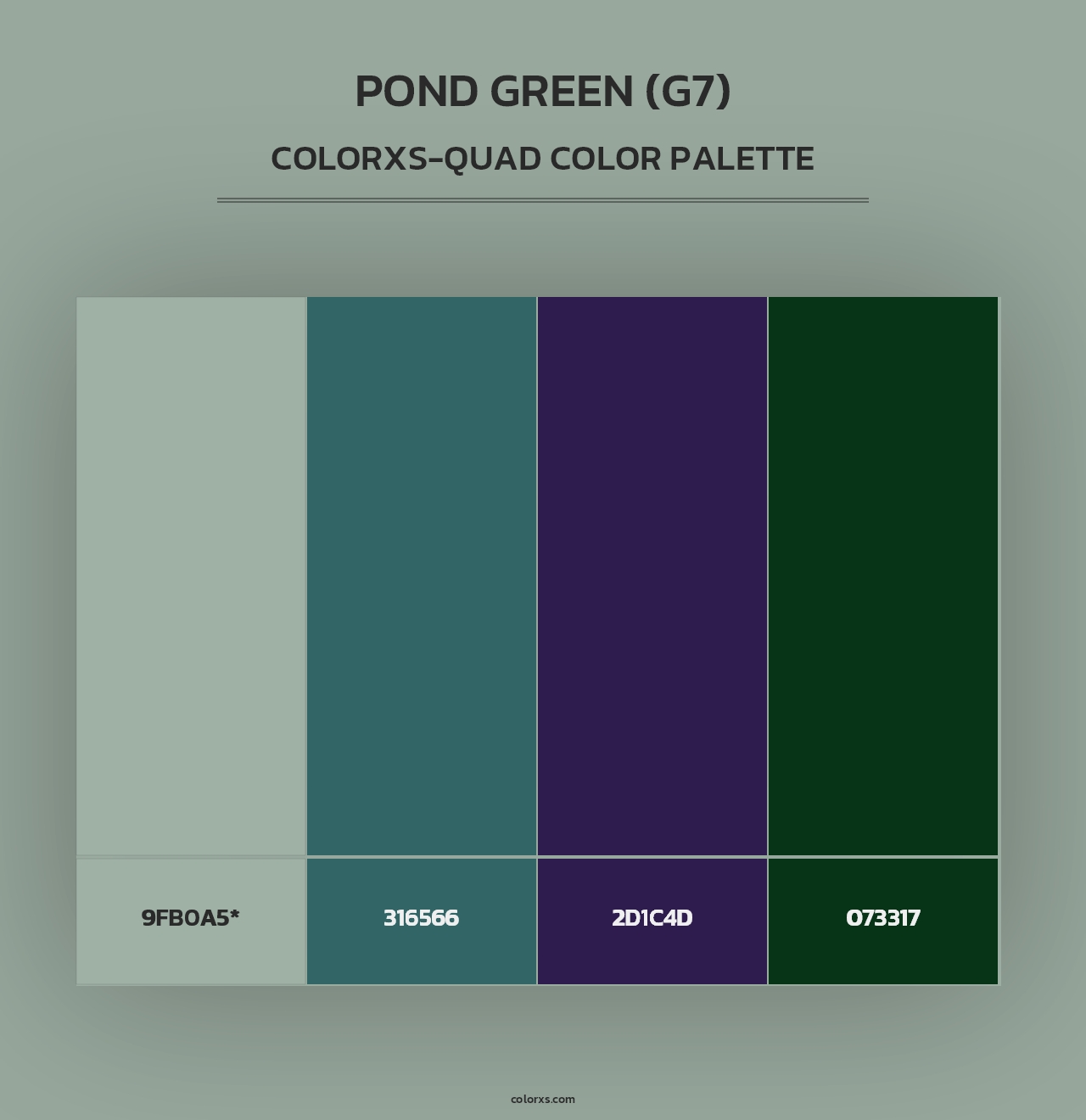 Pond Green (G7) - Colorxs Quad Palette