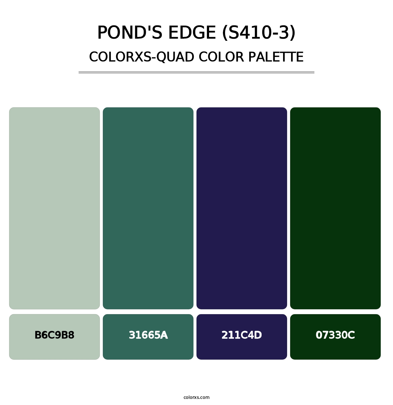Pond'S Edge (S410-3) - Colorxs Quad Palette