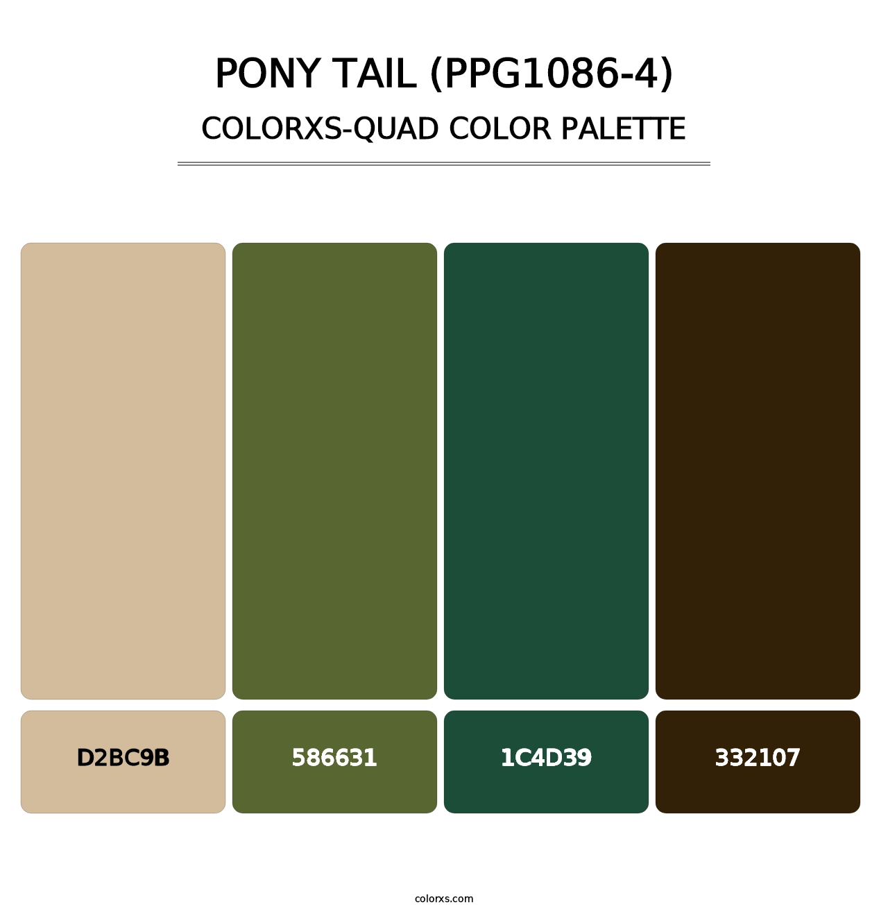 Pony Tail (PPG1086-4) - Colorxs Quad Palette