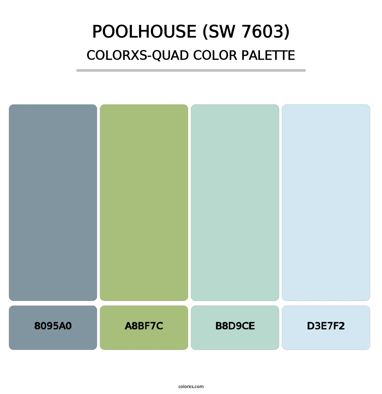 Poolhouse (SW 7603) - Colorxs Quad Palette