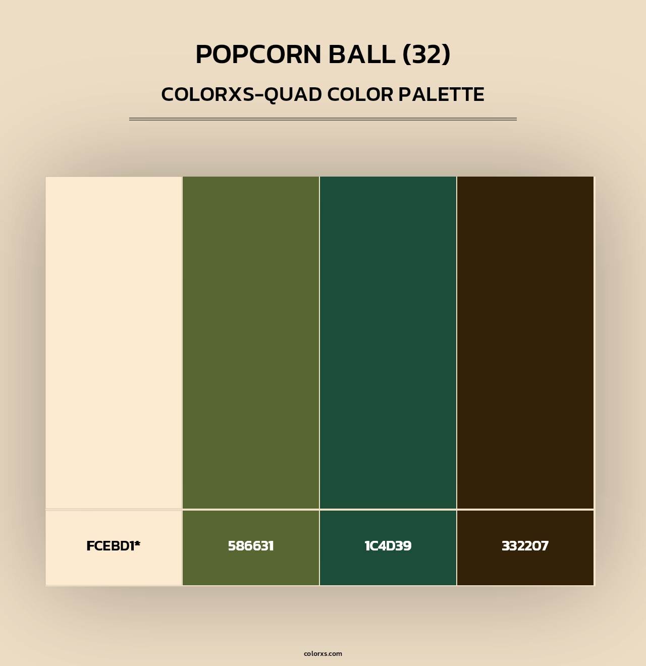 Popcorn Ball (32) - Colorxs Quad Palette