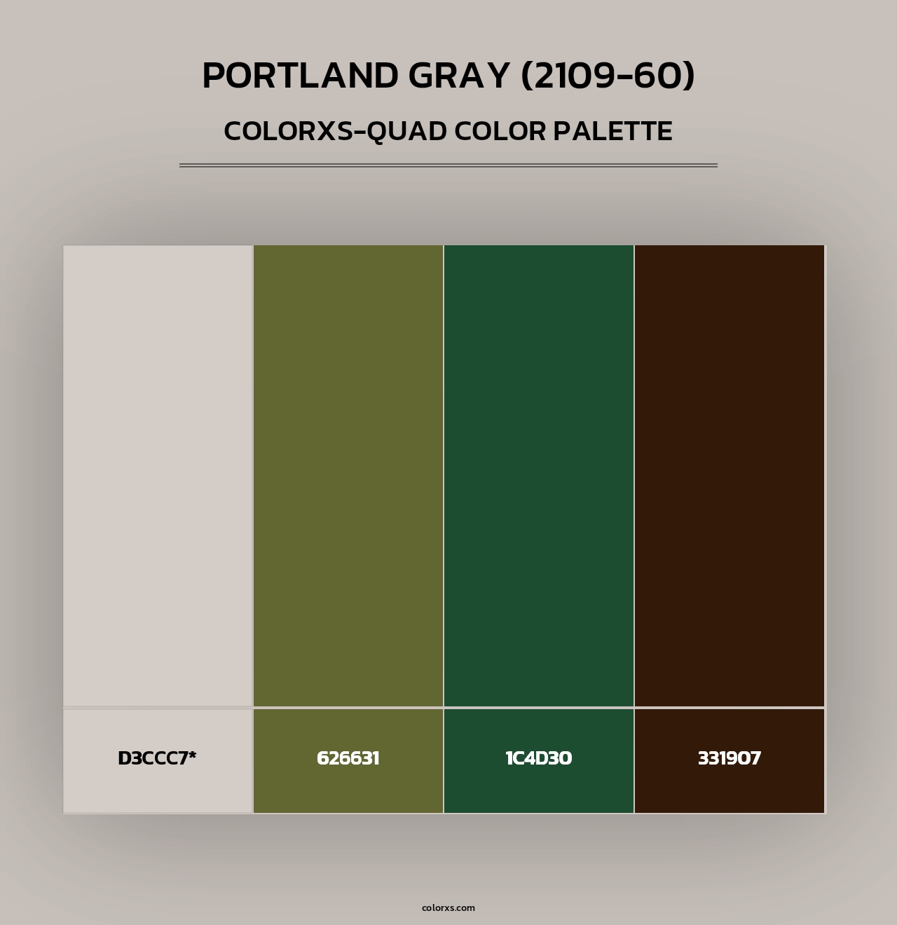Portland Gray (2109-60) - Colorxs Quad Palette