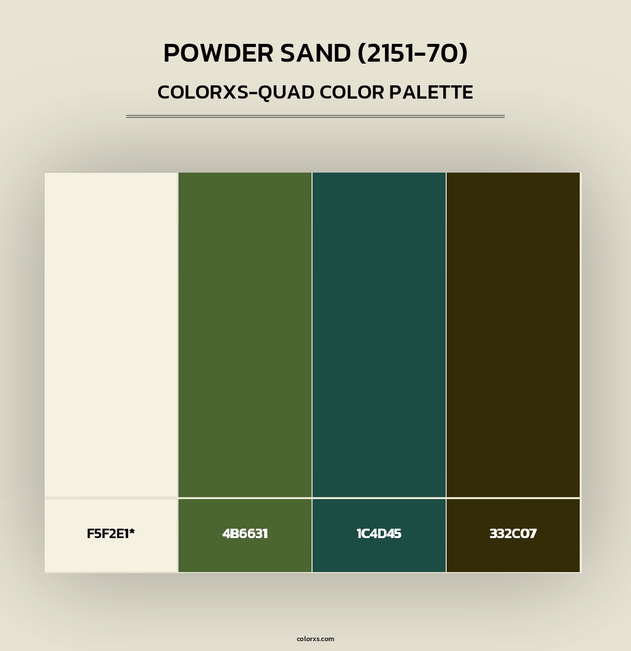 Powder Sand (2151-70) - Colorxs Quad Palette