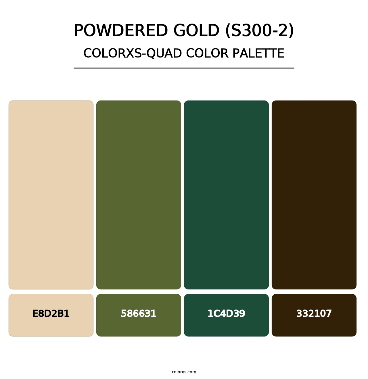 Powdered Gold (S300-2) - Colorxs Quad Palette