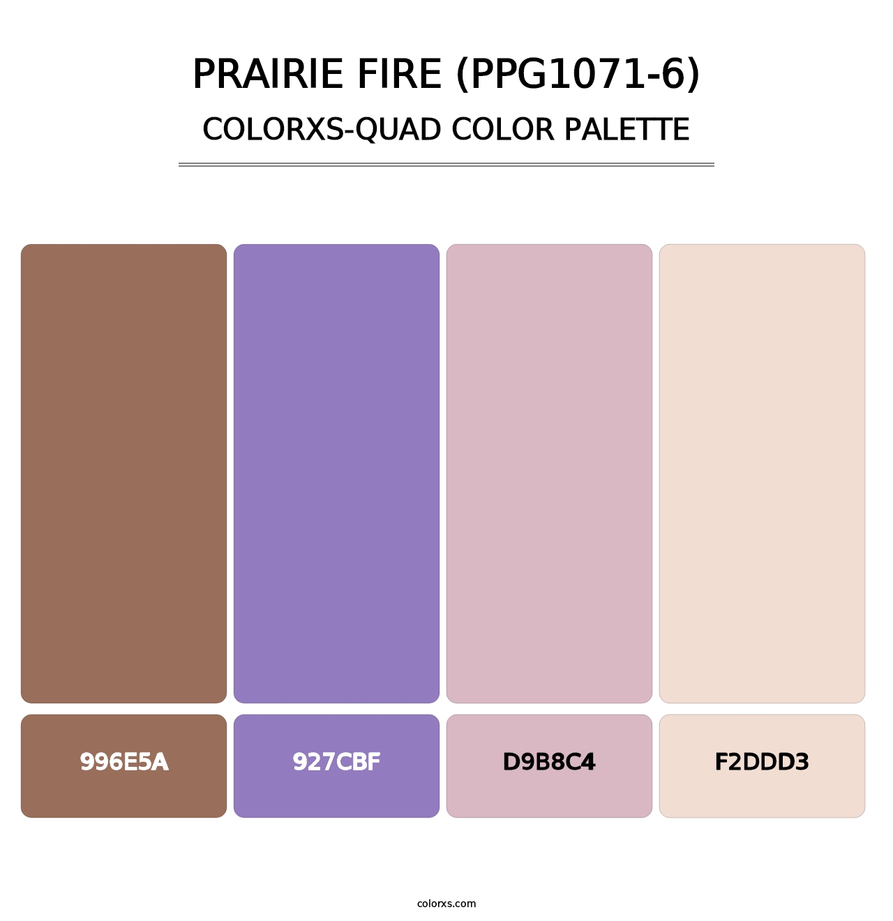 Prairie Fire (PPG1071-6) - Colorxs Quad Palette