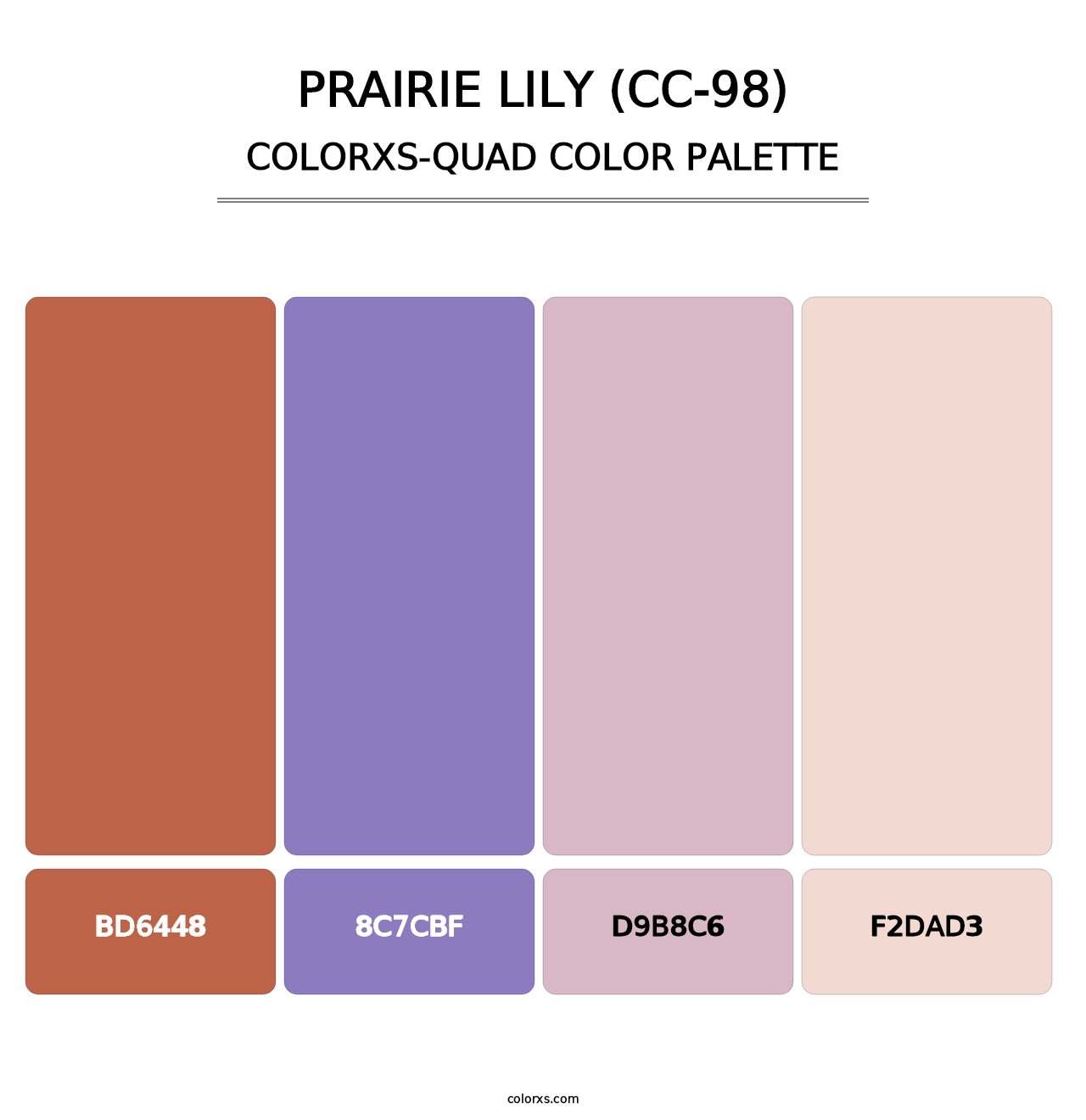Prairie Lily (CC-98) - Colorxs Quad Palette
