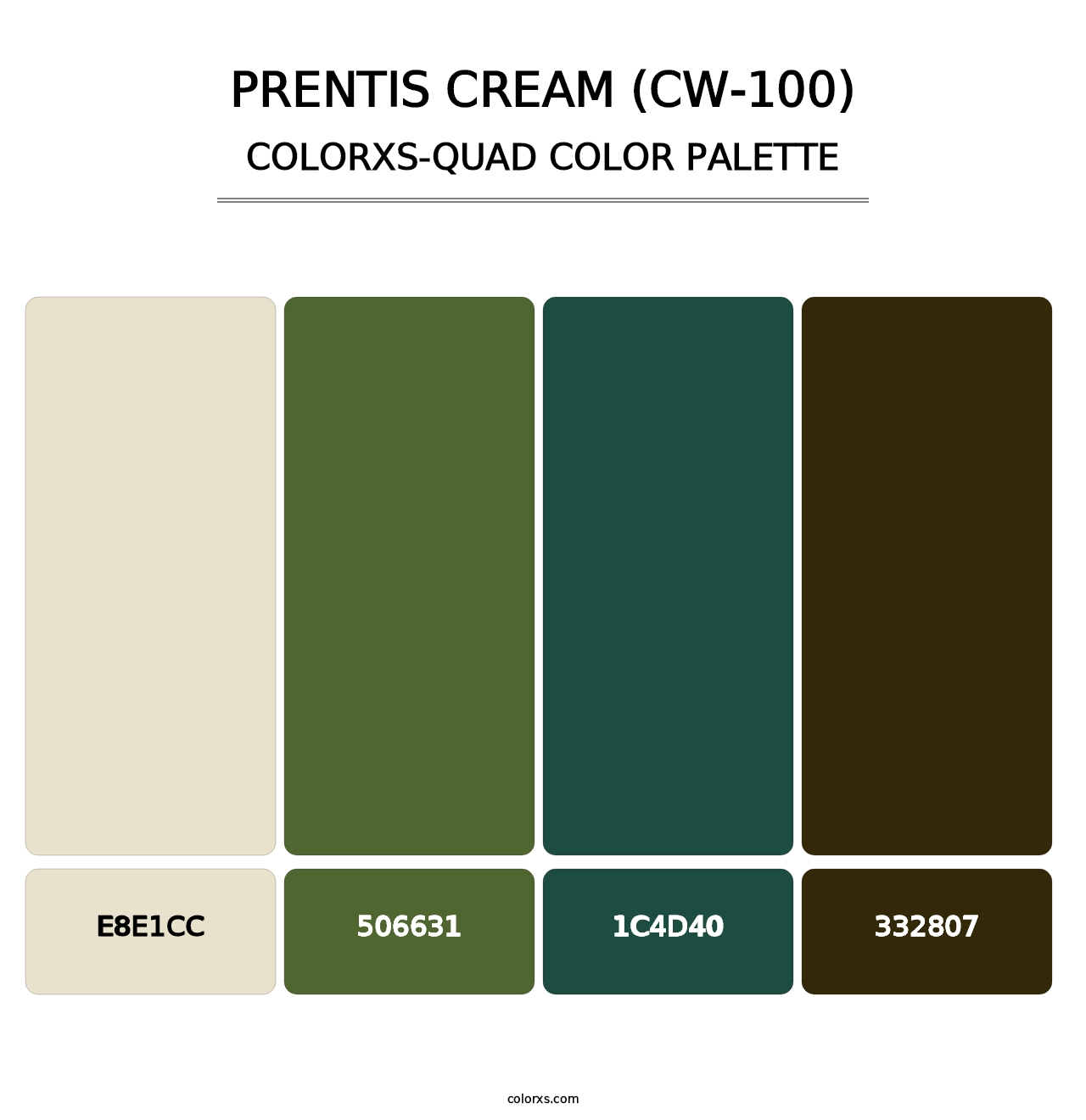 Prentis Cream (CW-100) - Colorxs Quad Palette