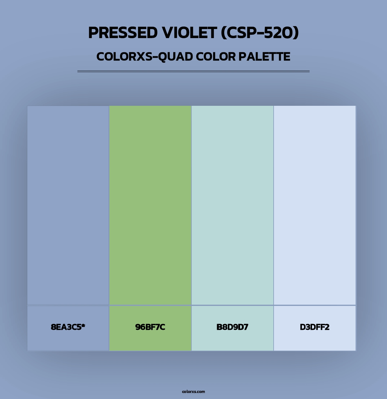 Pressed Violet (CSP-520) - Colorxs Quad Palette