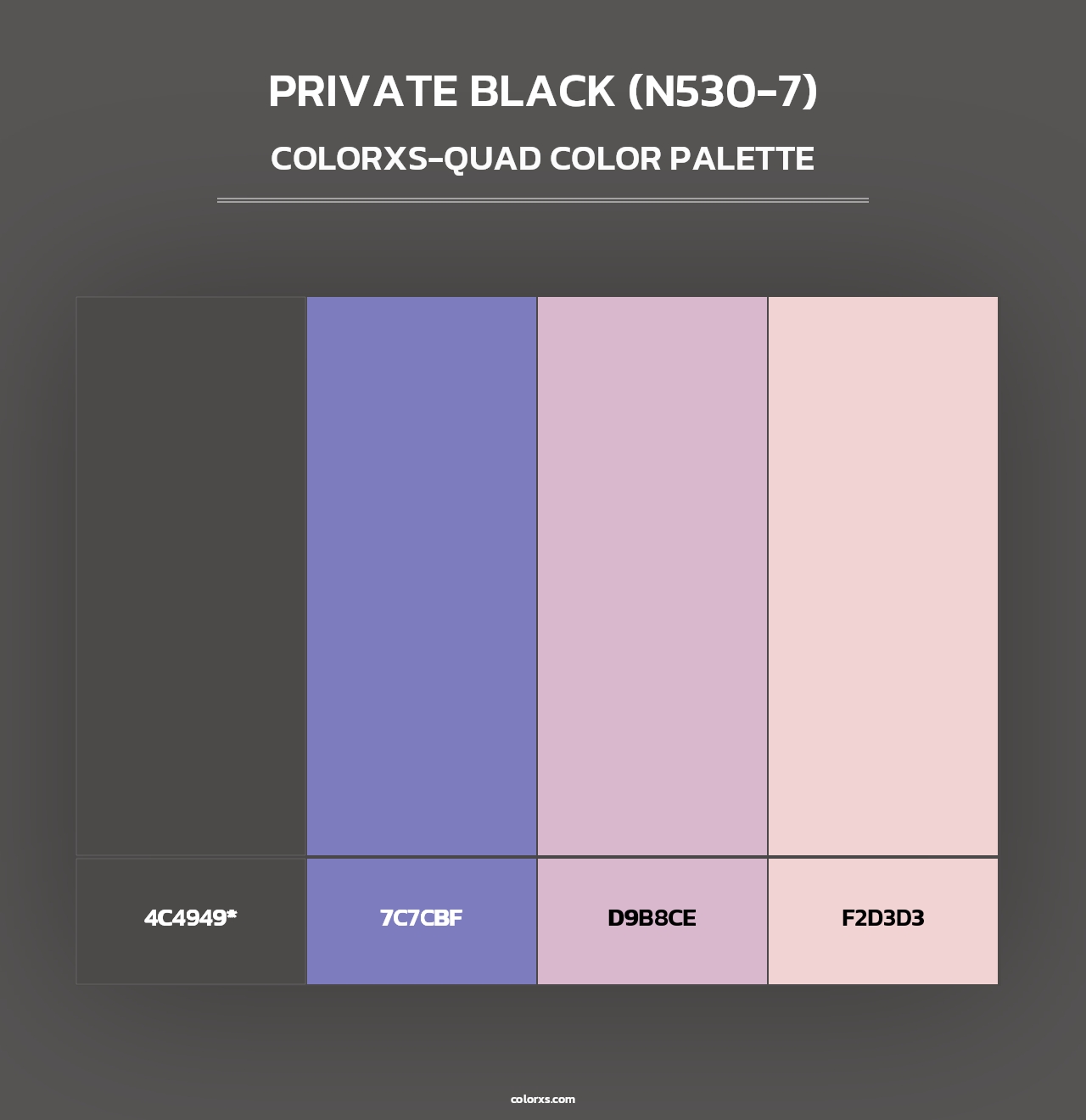 Private Black (N530-7) - Colorxs Quad Palette