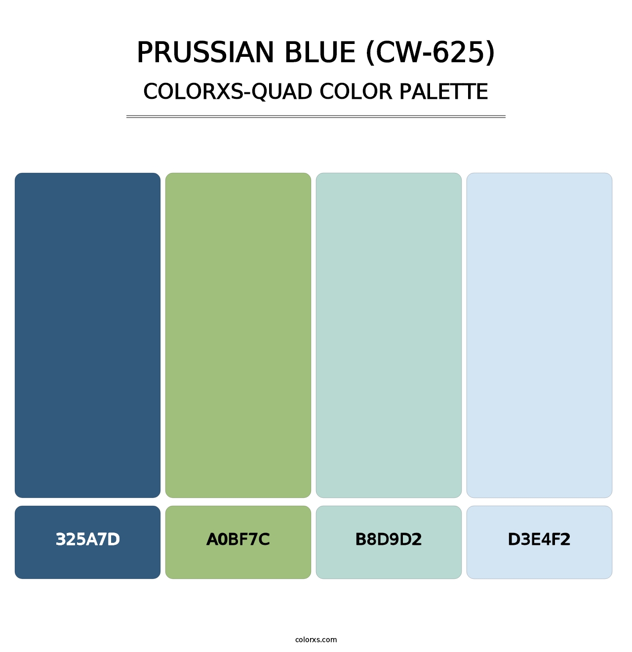 Prussian Blue (CW-625) - Colorxs Quad Palette