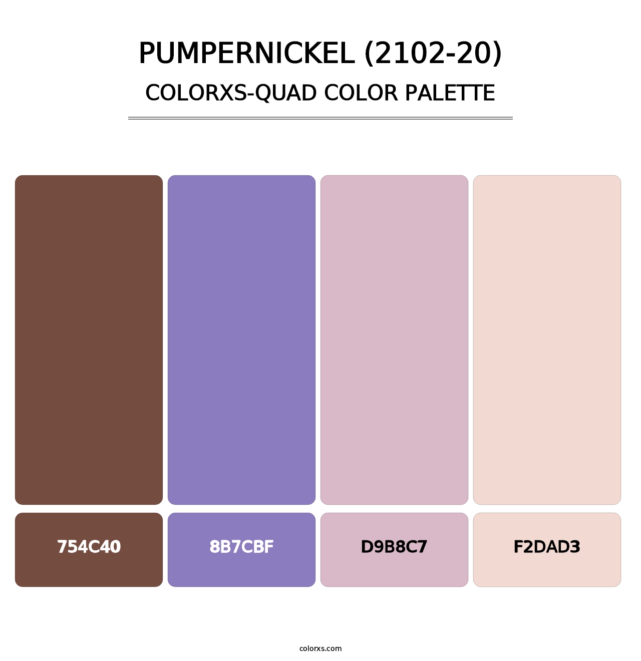 Pumpernickel (2102-20) - Colorxs Quad Palette