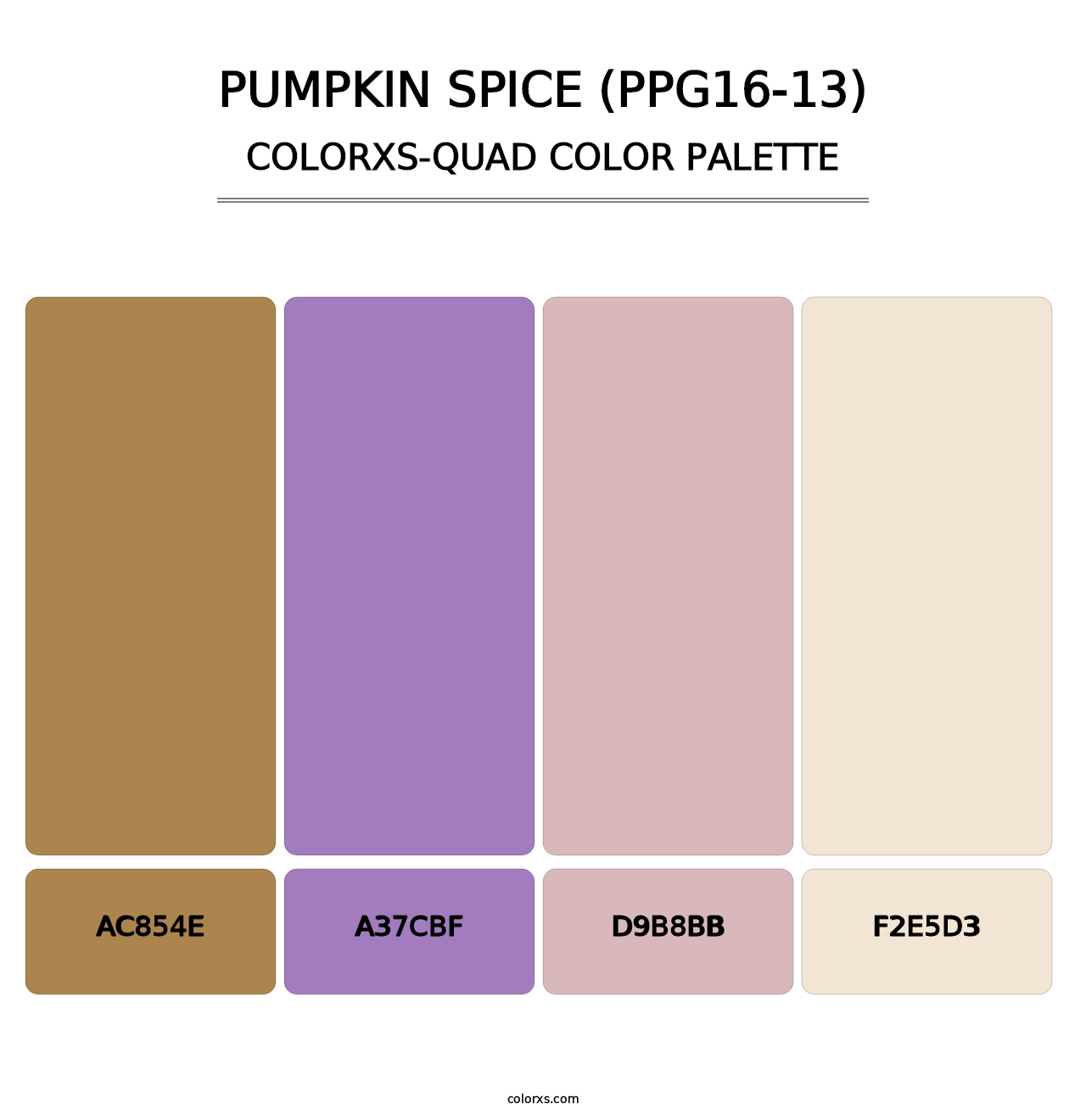 Pumpkin Spice (PPG16-13) - Colorxs Quad Palette