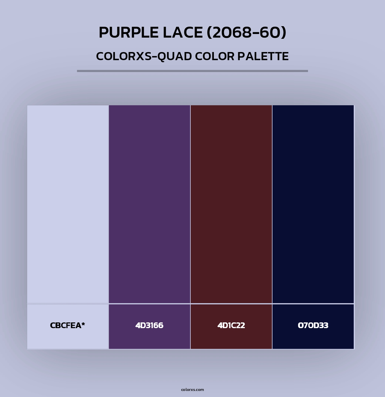 Purple Lace (2068-60) - Colorxs Quad Palette
