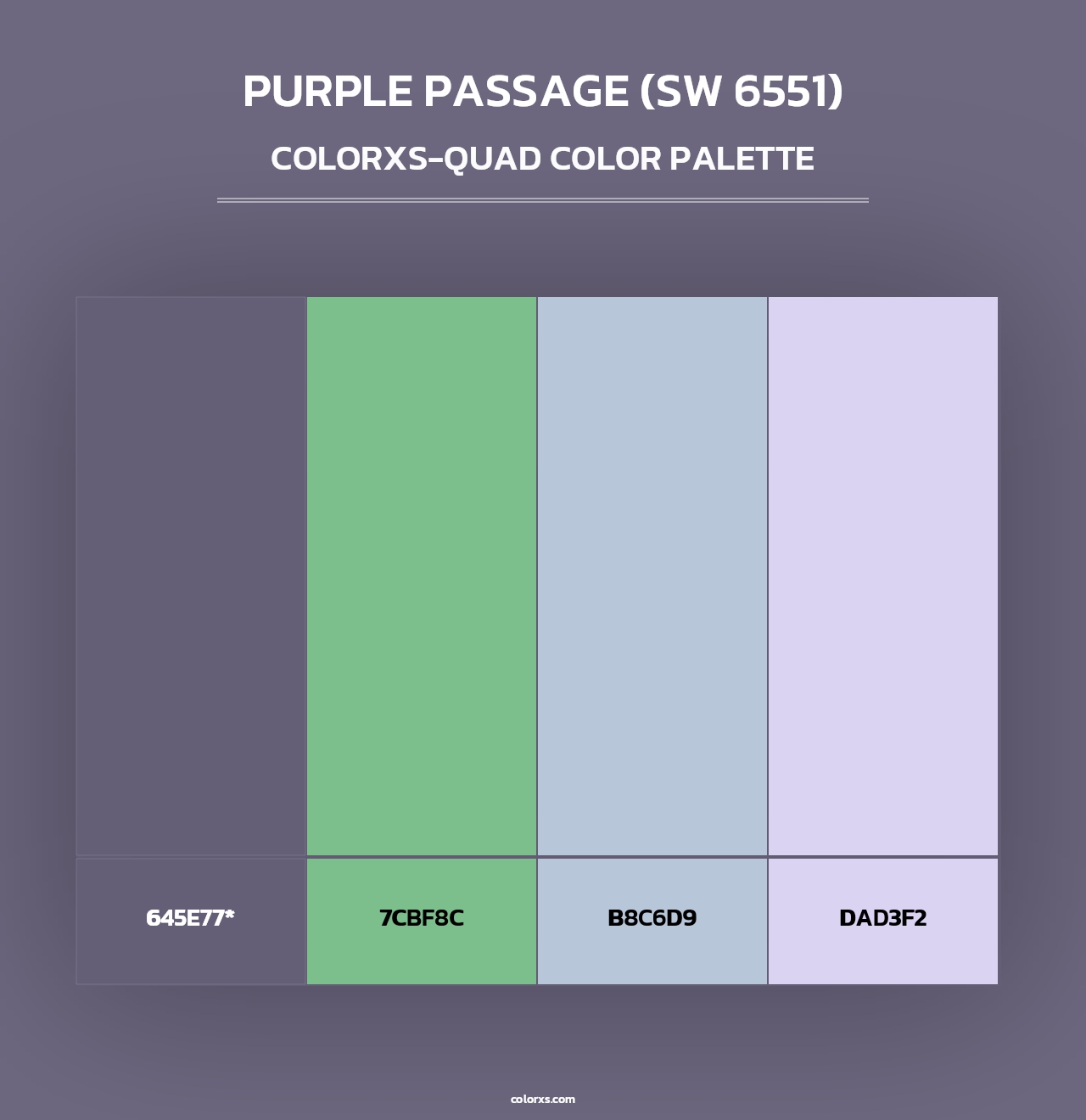 Purple Passage (SW 6551) - Colorxs Quad Palette