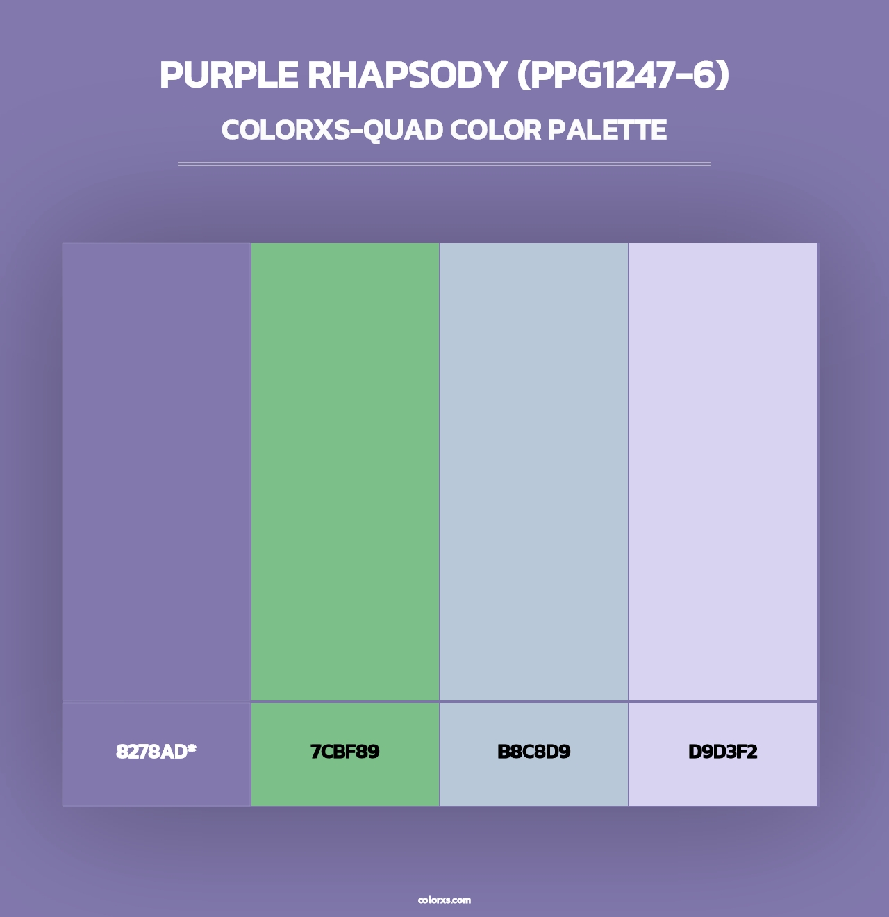 Purple Rhapsody (PPG1247-6) - Colorxs Quad Palette