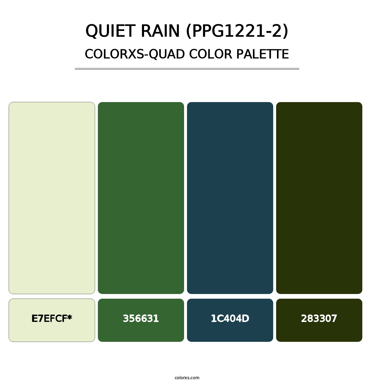 Quiet Rain (PPG1221-2) - Colorxs Quad Palette