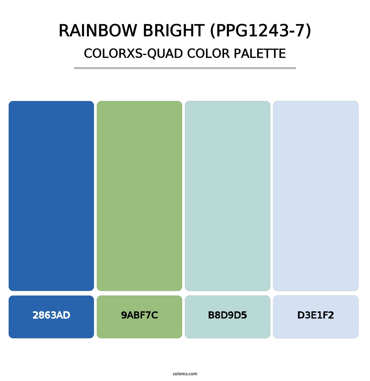 Rainbow Bright (PPG1243-7) - Colorxs Quad Palette