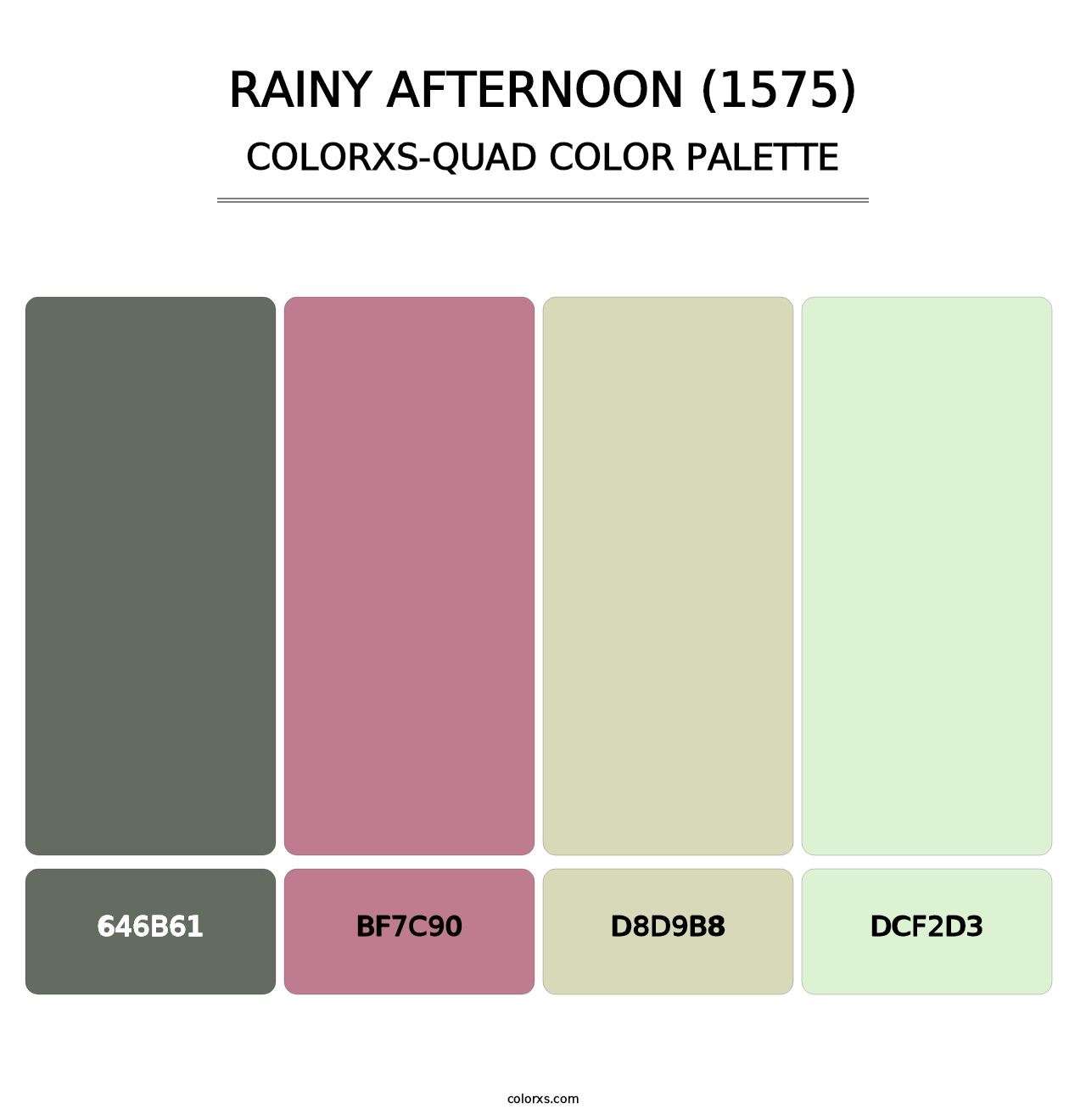 Rainy Afternoon (1575) - Colorxs Quad Palette