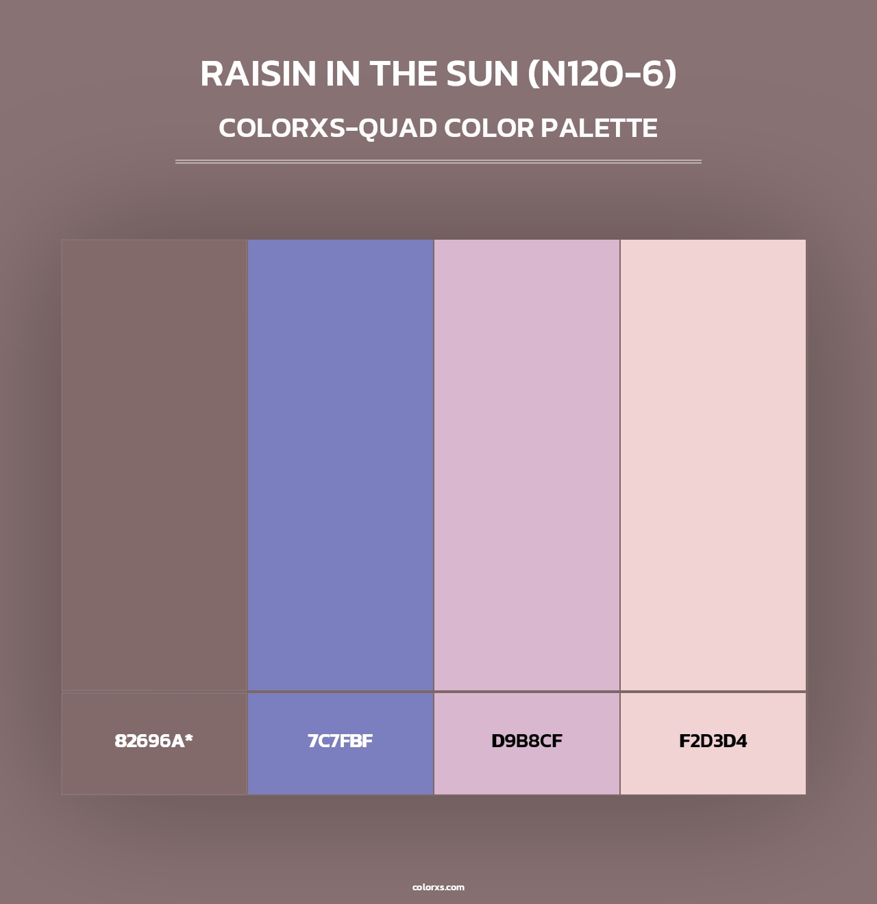 Raisin In The Sun (N120-6) - Colorxs Quad Palette