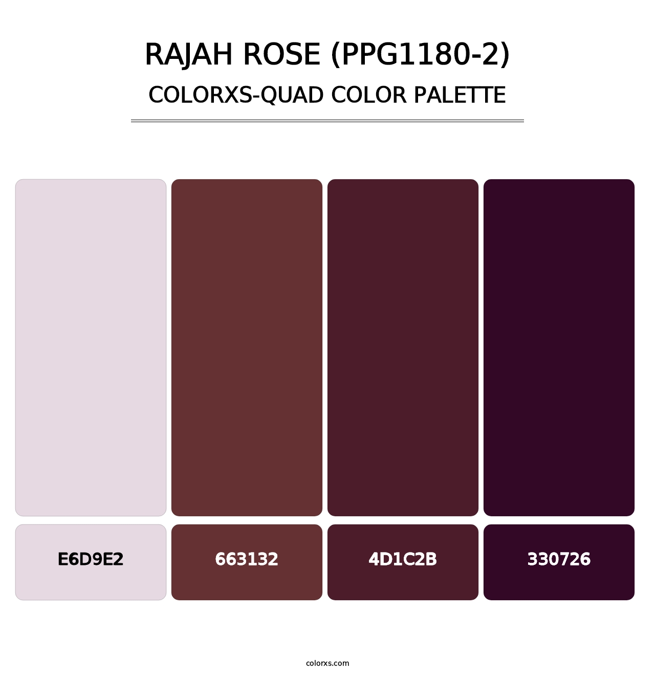 Rajah Rose (PPG1180-2) - Colorxs Quad Palette