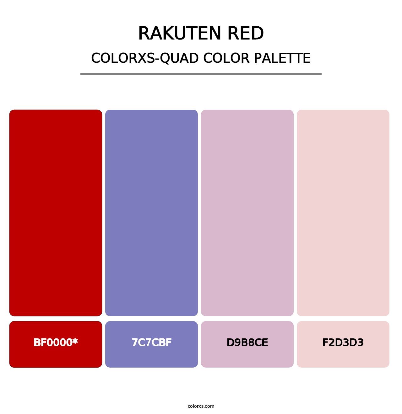 Rakuten Red - Colorxs Quad Palette