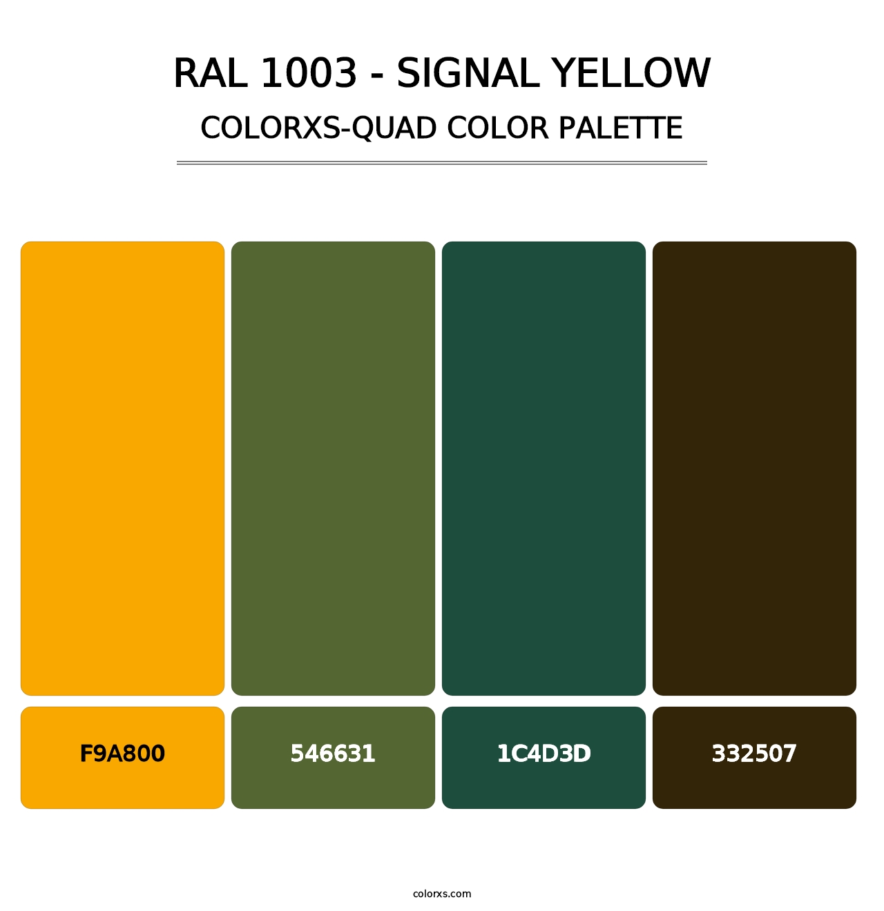 RAL 1003 - Signal Yellow - Colorxs Quad Palette