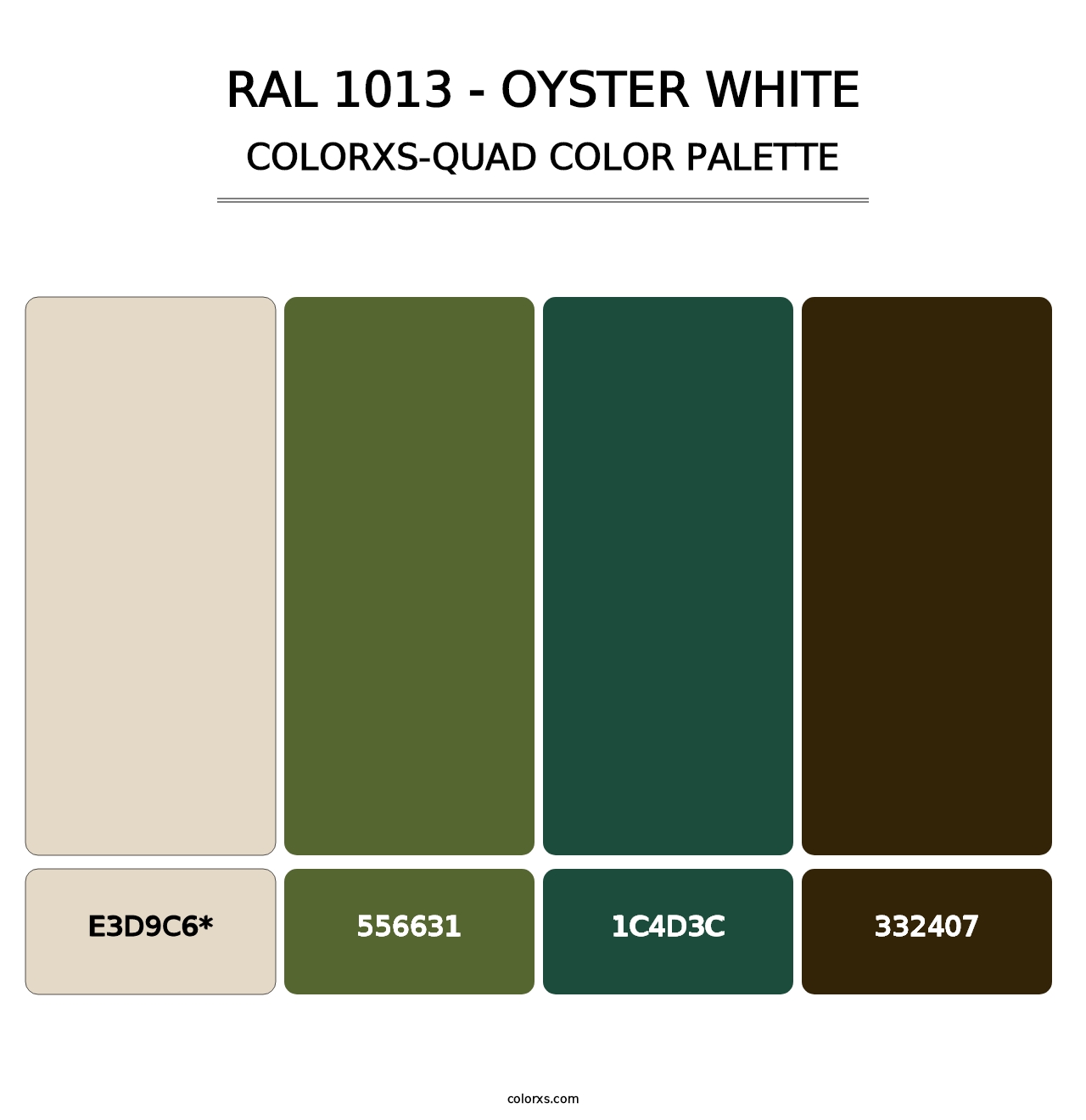 RAL 1013 - Oyster White - Colorxs Quad Palette
