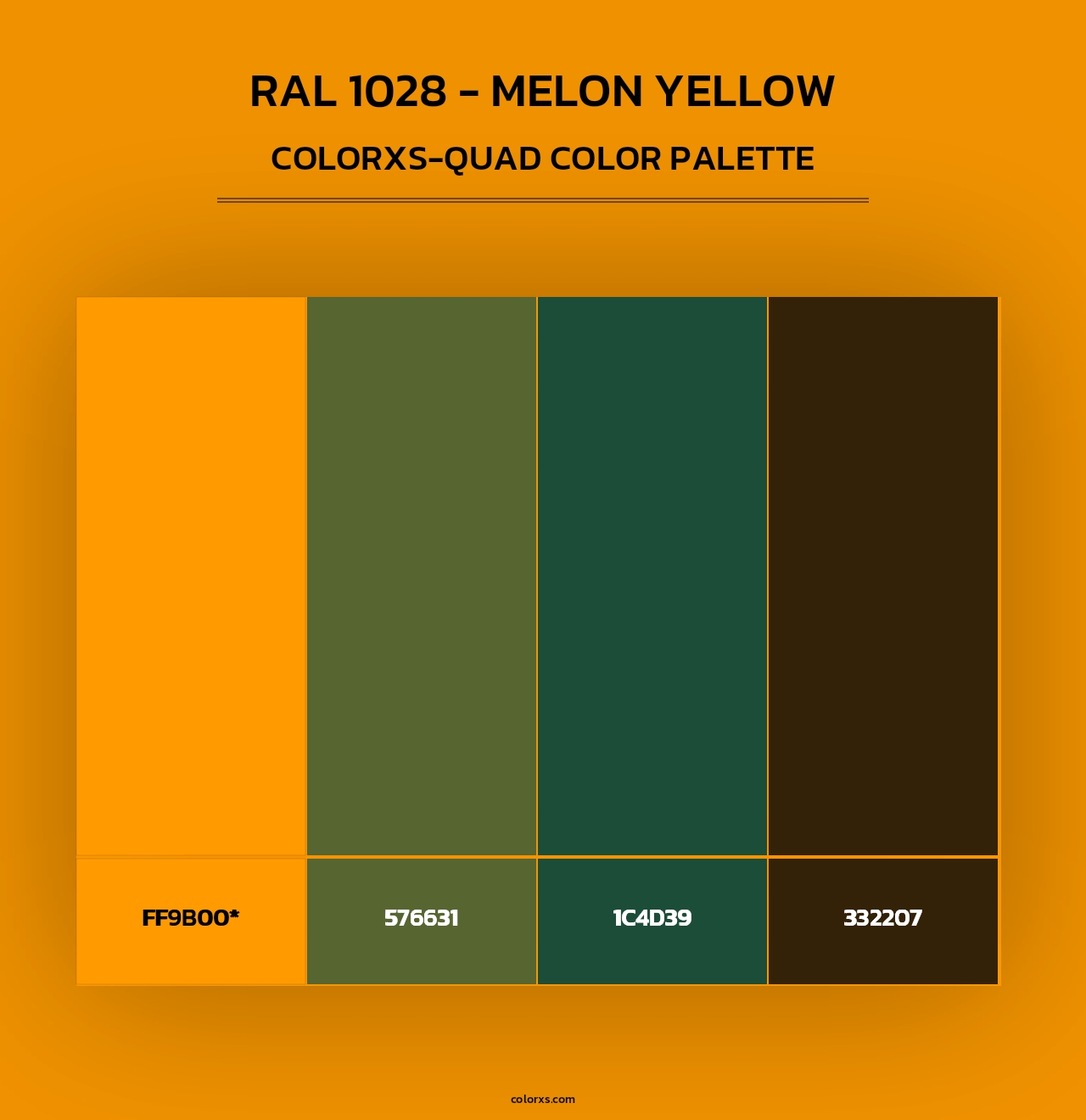 RAL 1028 - Melon Yellow - Colorxs Quad Palette