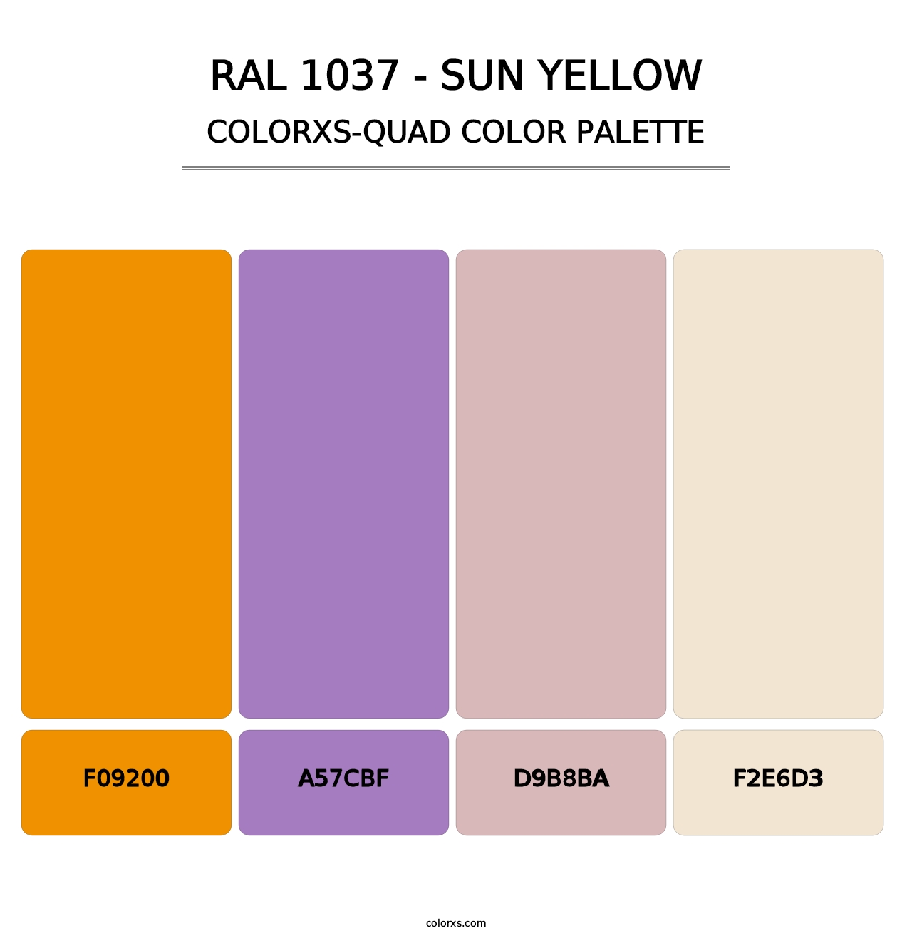 RAL 1037 - Sun Yellow - Colorxs Quad Palette