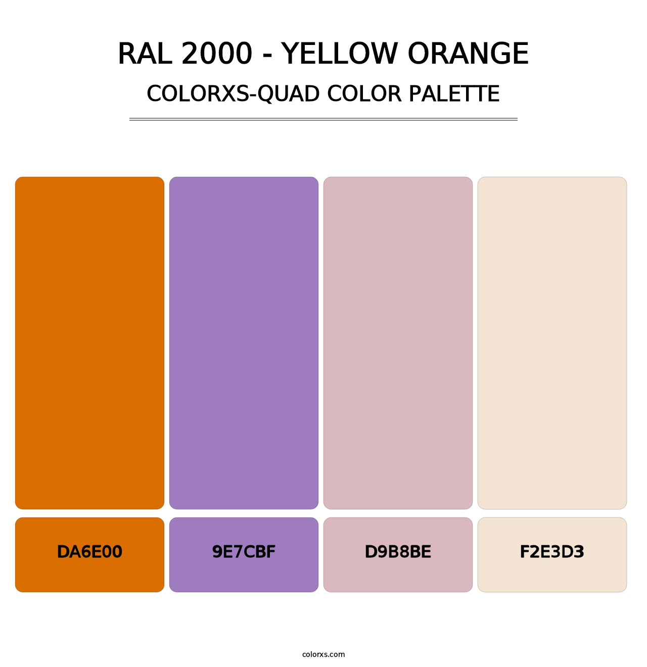 RAL 2000 - Yellow Orange - Colorxs Quad Palette
