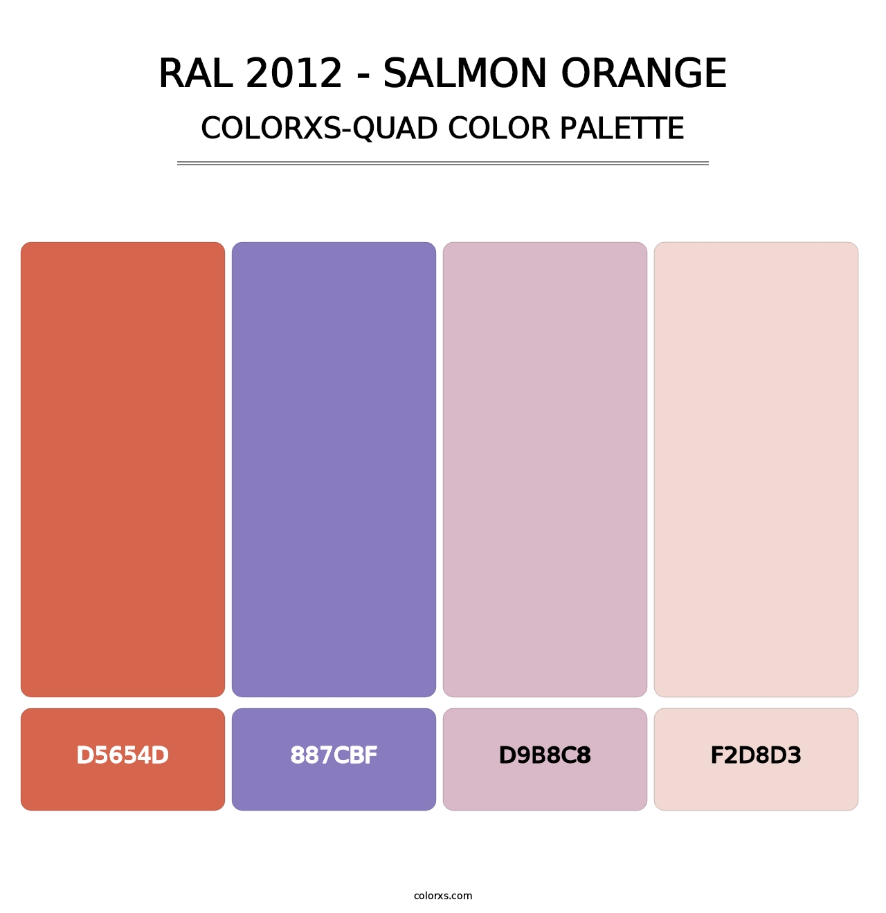 RAL 2012 - Salmon Orange - Colorxs Quad Palette