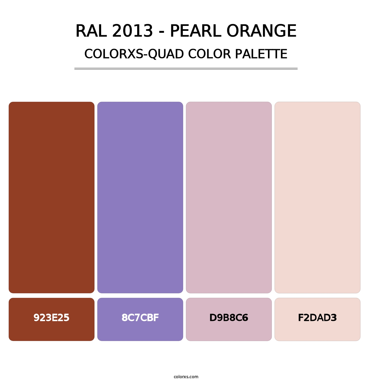 RAL 2013 - Pearl Orange - Colorxs Quad Palette