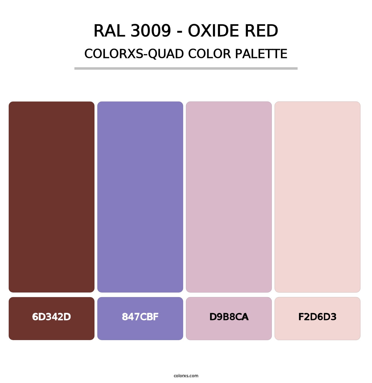 RAL 3009 - Oxide Red - Colorxs Quad Palette