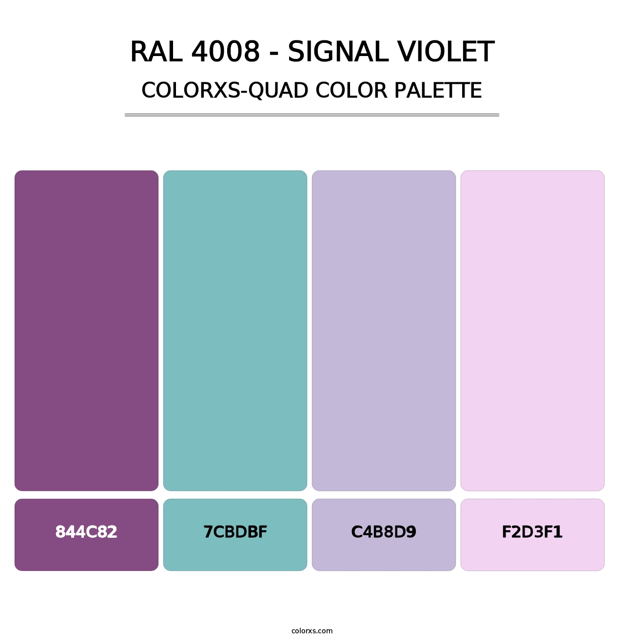 RAL 4008 - Signal Violet - Colorxs Quad Palette