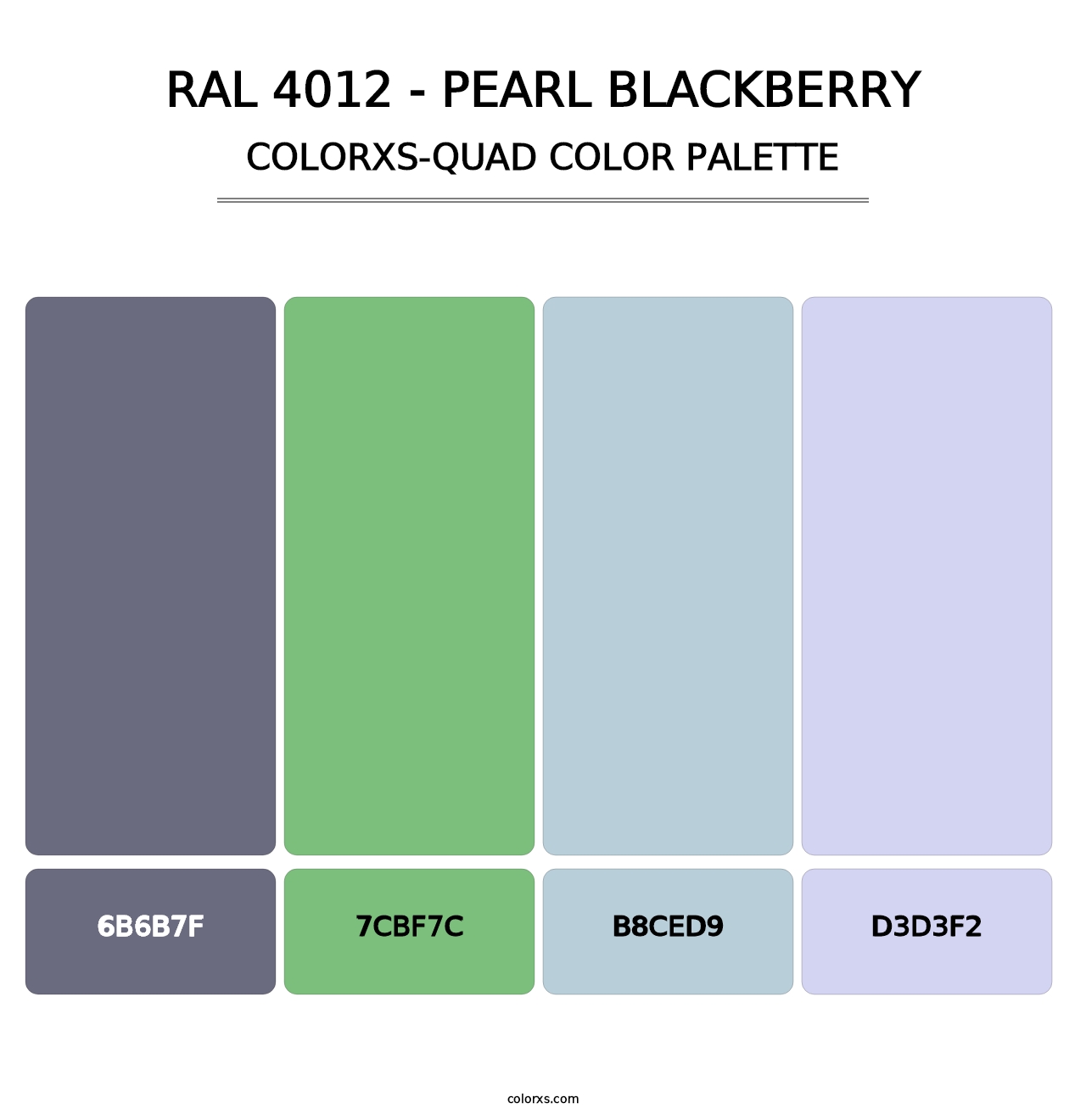 RAL 4012 - Pearl Blackberry - Colorxs Quad Palette