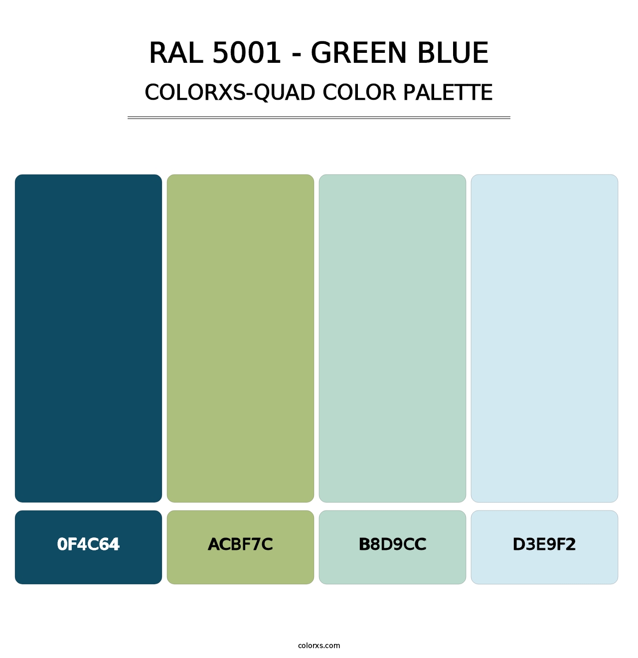 RAL 5001 - Green Blue - Colorxs Quad Palette