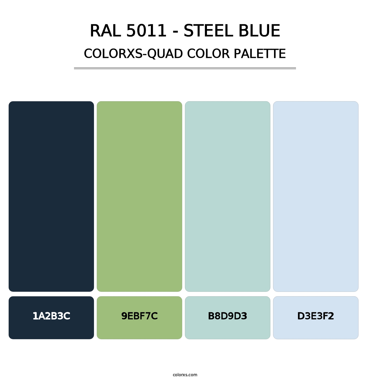 RAL 5011 - Steel Blue - Colorxs Quad Palette