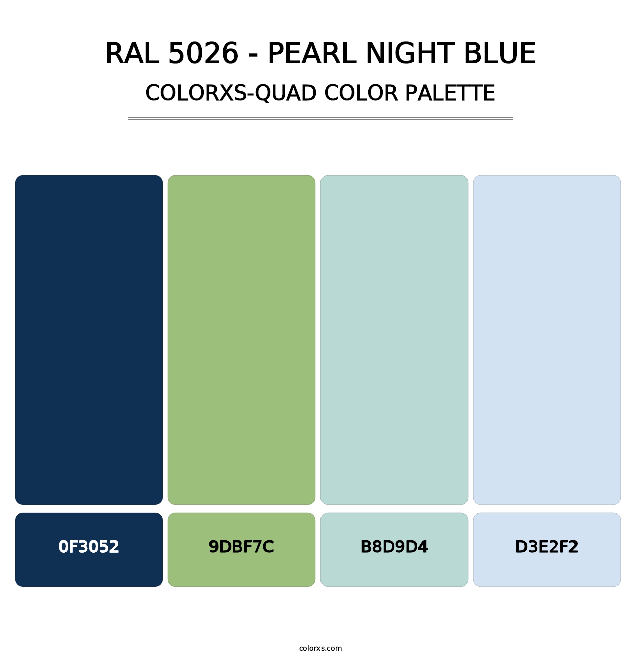 RAL 5026 - Pearl Night Blue - Colorxs Quad Palette