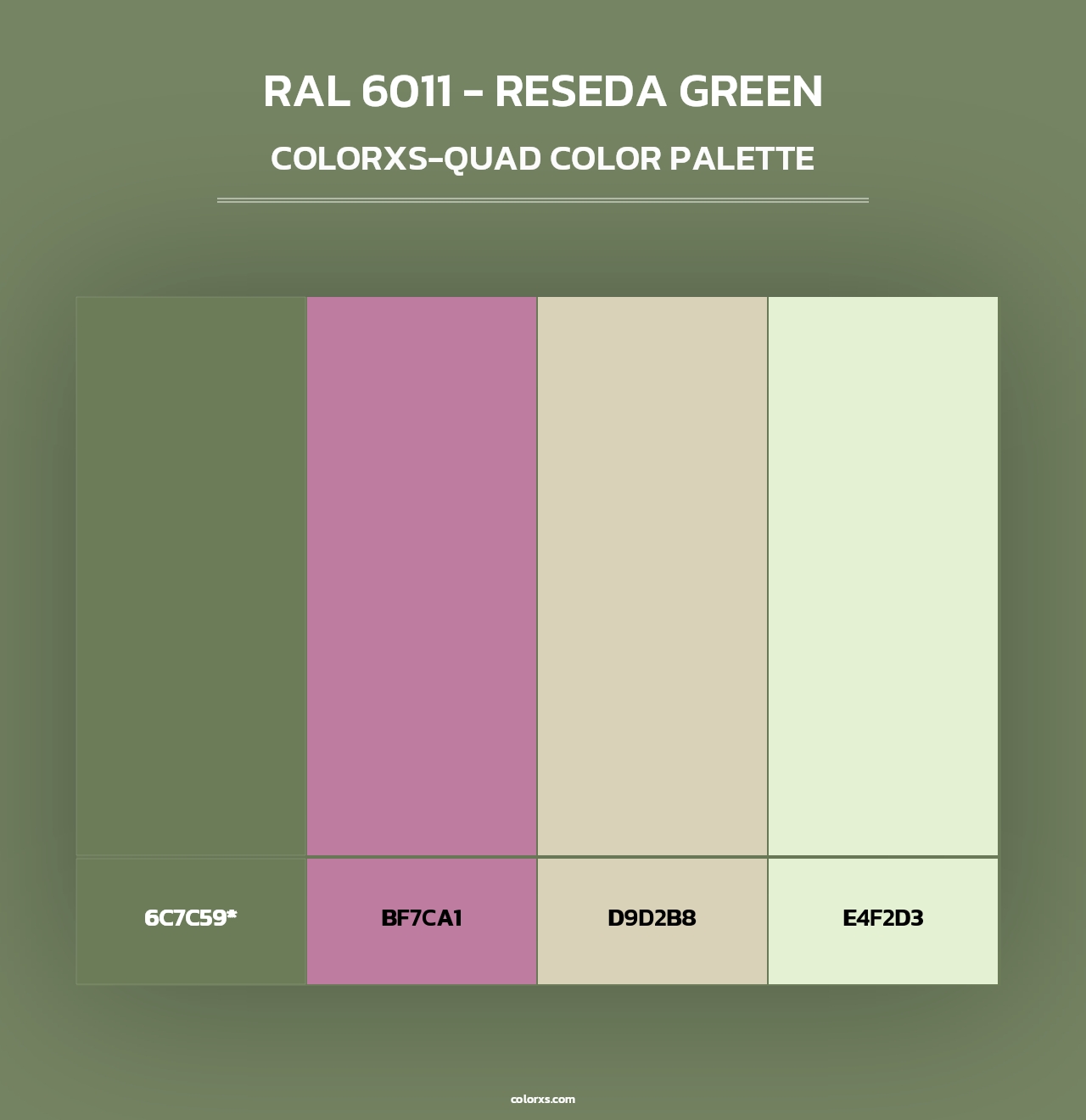 RAL 6011 - Reseda Green - Colorxs Quad Palette