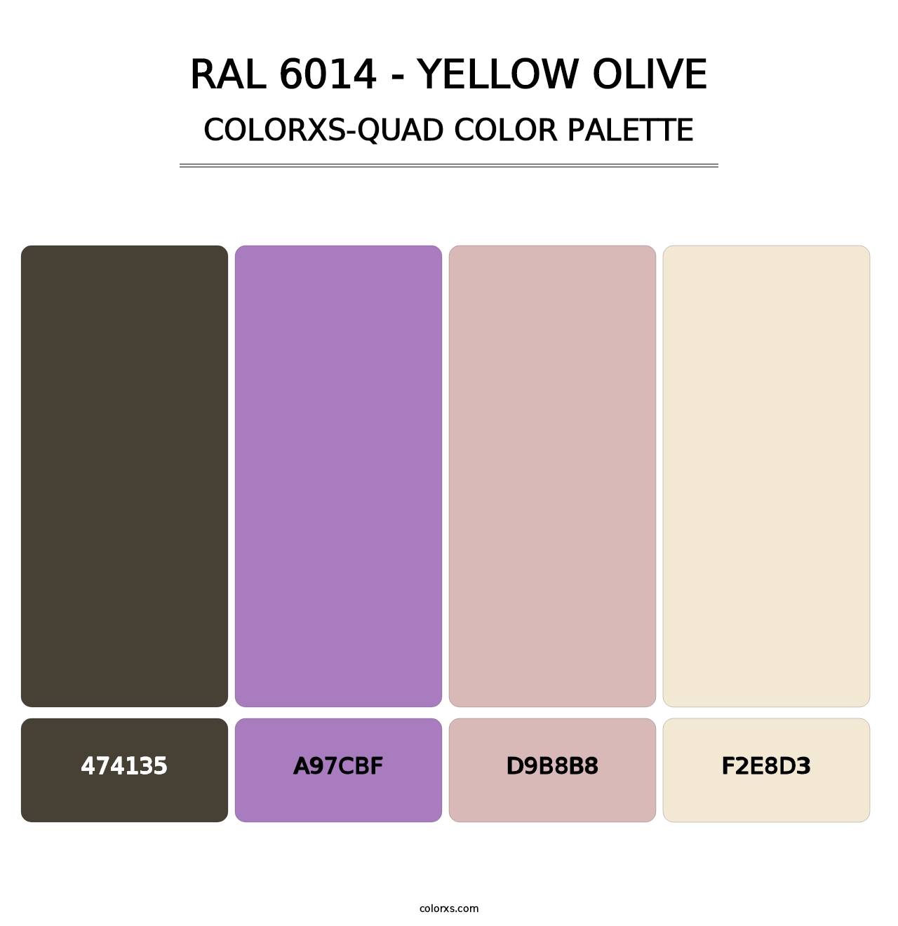 RAL 6014 - Yellow Olive - Colorxs Quad Palette