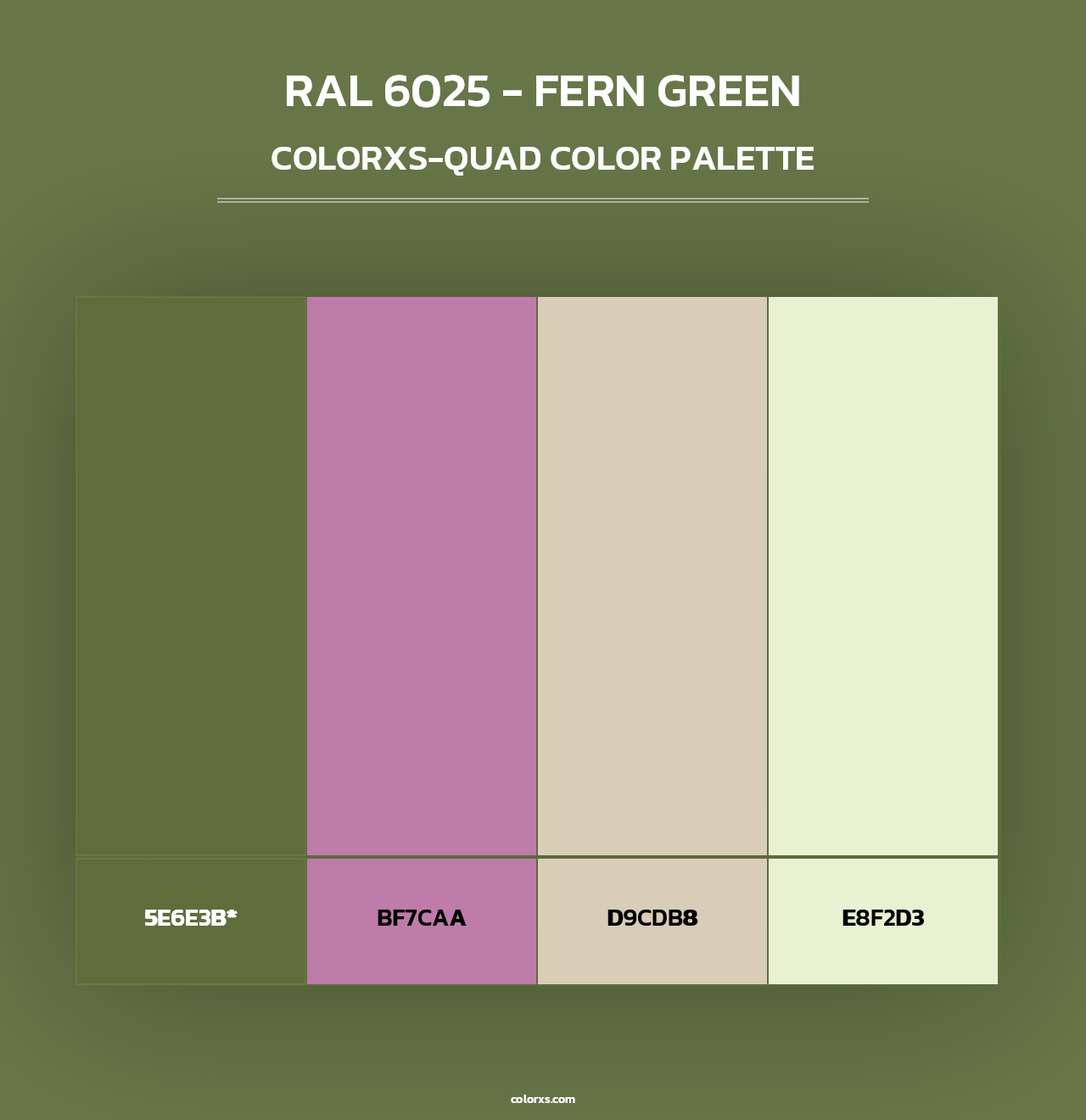 RAL 6025 - Fern Green - Colorxs Quad Palette