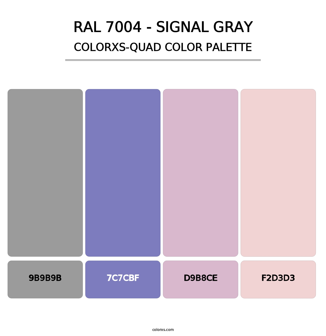 RAL 7004 - Signal Gray - Colorxs Quad Palette