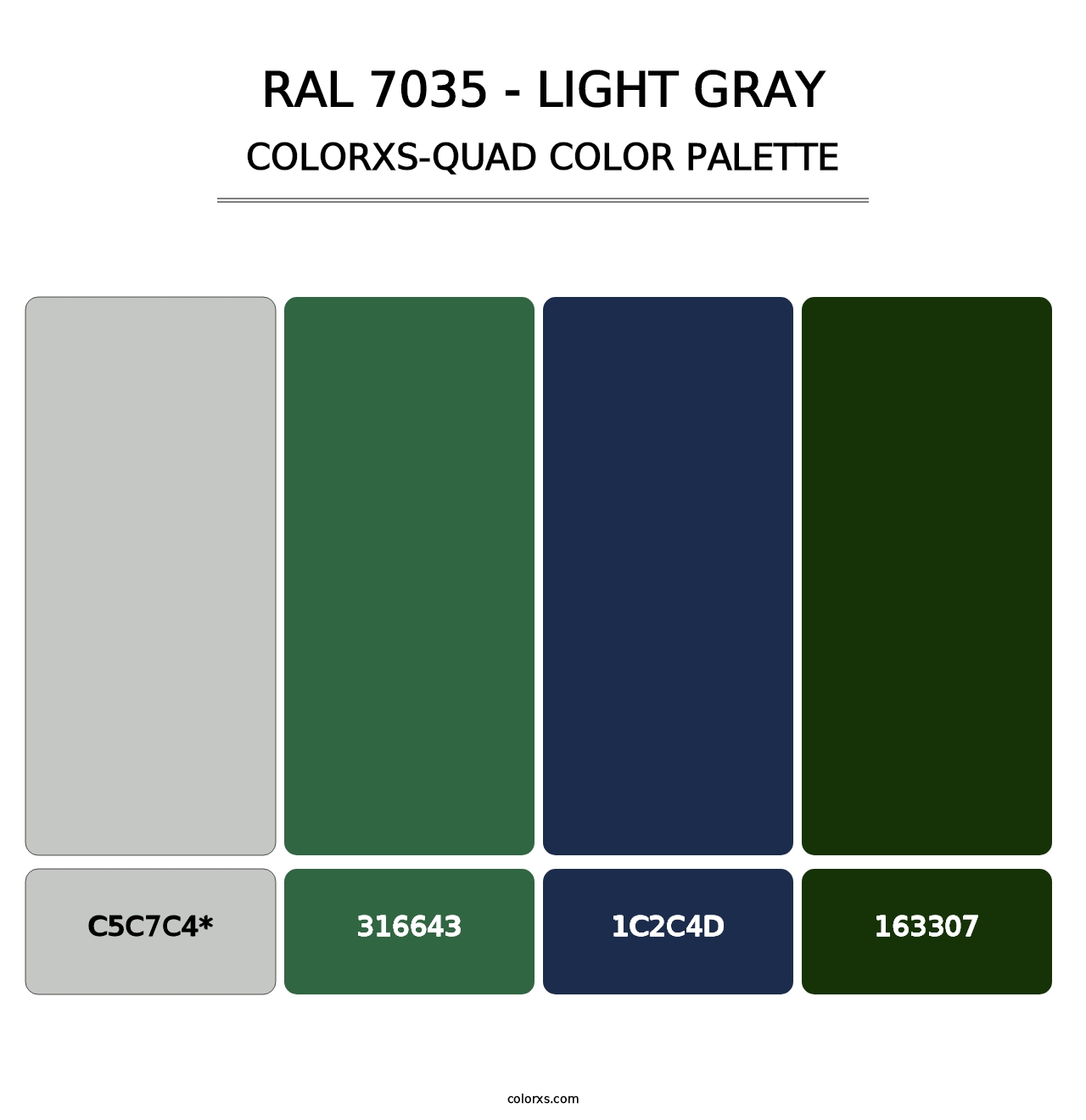 RAL 7035 - Light Gray - Colorxs Quad Palette