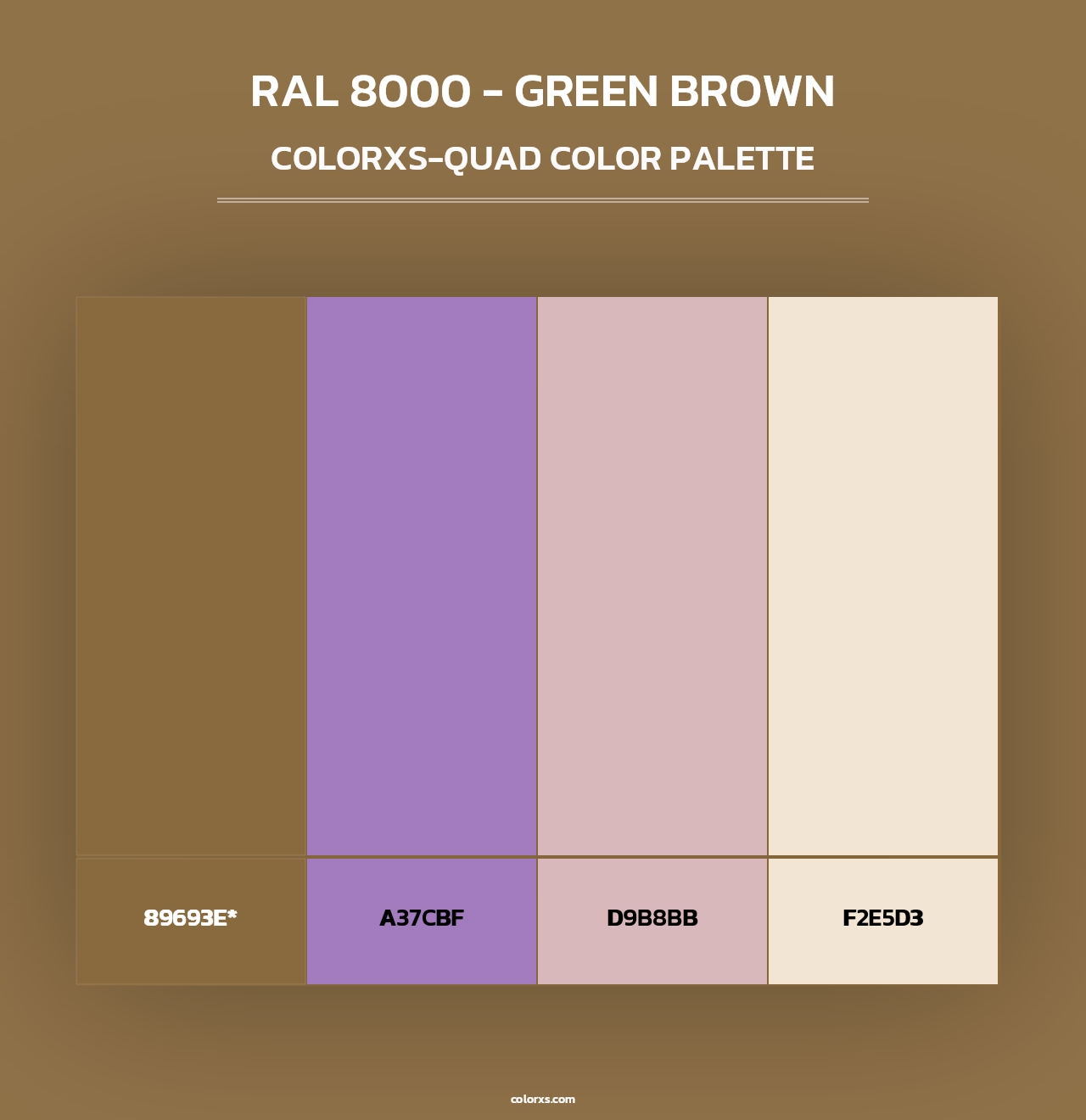 RAL 8000 - Green Brown - Colorxs Quad Palette