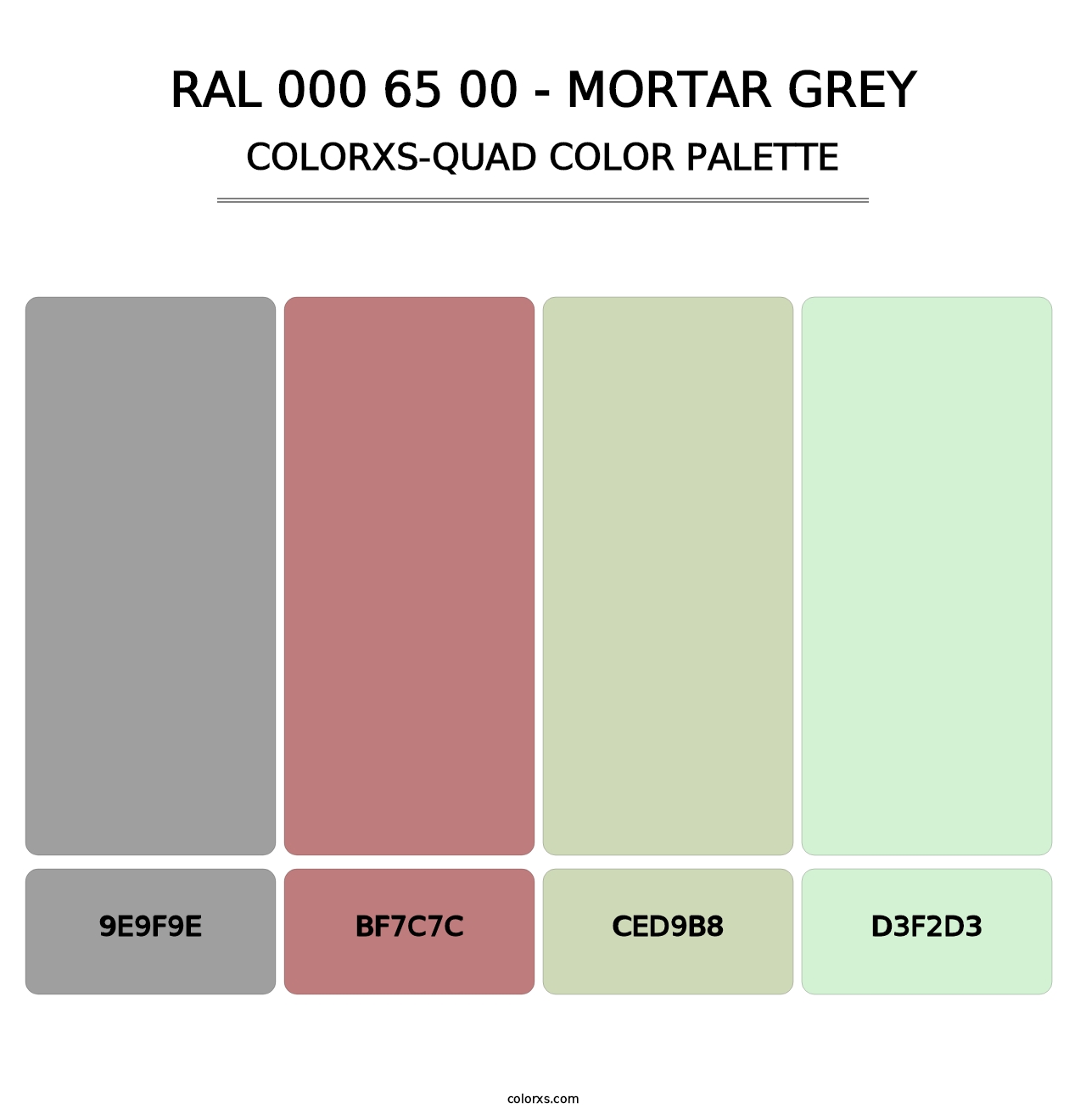 RAL 000 65 00 - Mortar Grey - Colorxs Quad Palette