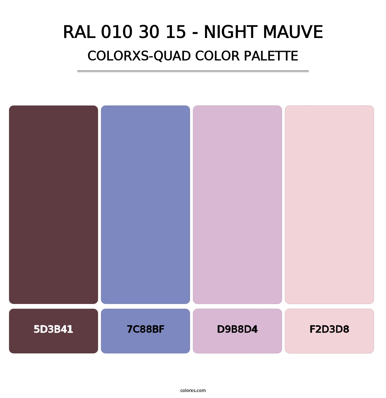 RAL 010 30 15 - Night Mauve - Colorxs Quad Palette