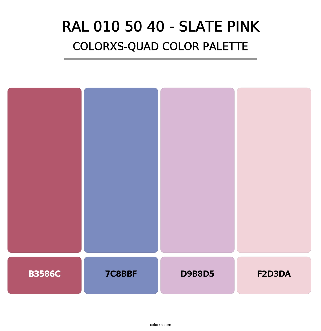 RAL 010 50 40 - Slate Pink - Colorxs Quad Palette